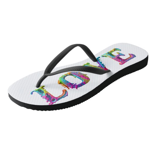 Tongs SlipperyJoe amour est l'amour goutte à goutte de f (Incliné)