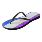Tongs SlipperyJoe glisser le drapeau de fierté violet bl (Incliné)
