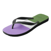 Tongs SlipperyJoe's genderqueer orteils drapeau couleurs (Incliné)