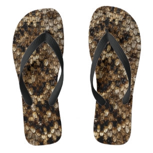 Tongs Snakeskin de crotale Faux