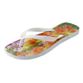 Tongs Snapdragons colorés floraux (Incliné)