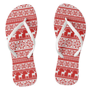 Tongs Snowflake nordique Reindeer Vilain Sweat de Noël