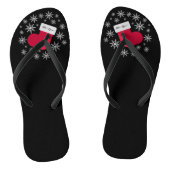 Tongs Snowflakes et Stocker Ajouter un nom Funny Christm (Semelle)