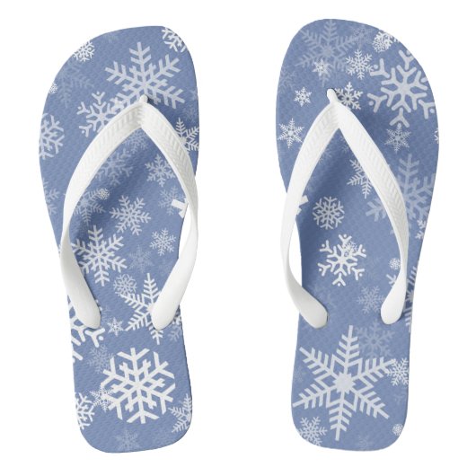 Tongs Snowflakes Personnaliser graphique Arrière - plan  (Semelle)