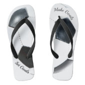 Tongs Soccer noir et blanc (Semelle)