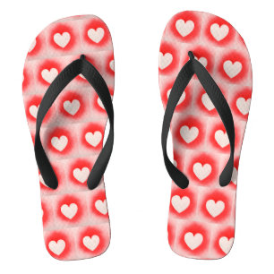 Tongs Sois ma note de coeur rouge Valentine