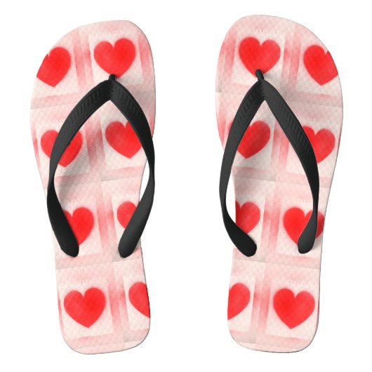 Tongs Sois mon Valentin note de cœur rouge (Semelle)
