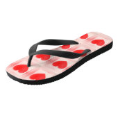 Tongs Sois mon Valentin note de cœur rouge (Incliné)