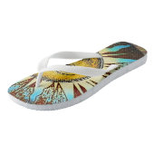 Tongs Soleil Dieu Soleil visage chaussons été (Incliné)