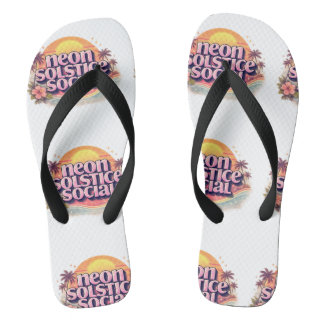 Tongs Solstice Néon Social Rétro | Plage Vintage Pastel