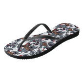 Tongs Souris et mûres sur blanc (Incliné)