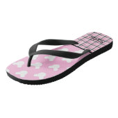 Tongs Souris rose et blanc (Incliné)
