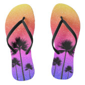 Tongs Sparkly Palm Trees Gradient Sunset (Semelle)
