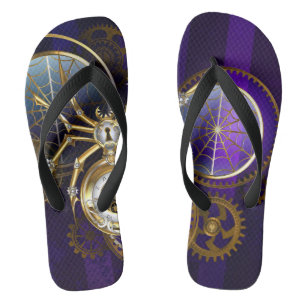 Tongs Spider Steampunk sur Arrière - plan pourpre