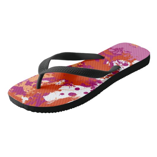 Tongs Splash of Color | Lesbian Pride (Incliné)
