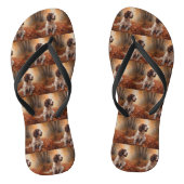 Tongs Springer Spaniel à l'automne Feuilles automne Insp (Semelle)