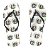 Tongs Springer spaniel Noël Wreath Festive Pup (Semelle)