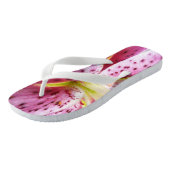 Tongs Stargazer Lily brillant Magenta Floral (Incliné)