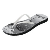 Tongs Steampunk blk&whit Mandalas Flip Flops (Incliné)