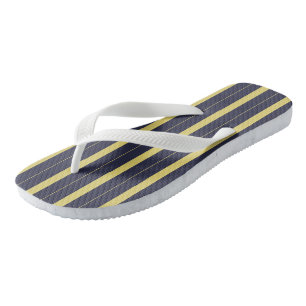 Tongs Stripes Blue and Yellow