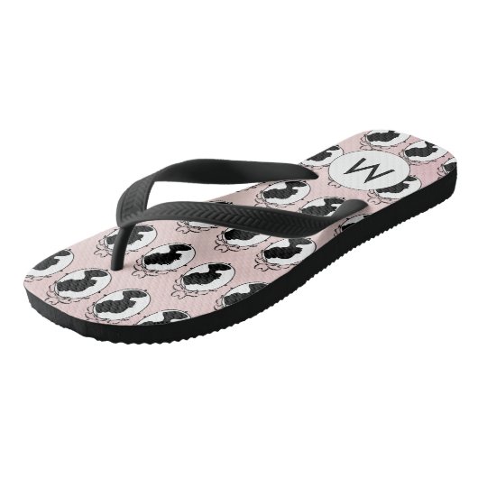 Tongs Style Camo Victorien Flip Rose (Incliné)