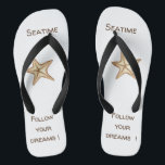 Tongs Suivez vos rêves aquarelle Seatim Starfish<br><div class="desc">Suivez vos rêves aquarelle Seatime Starfish Romantic Cute. Vous pouvez trouver des correspondants pour ce design dans ma collection. Éléments correspondants disponibles.</div>