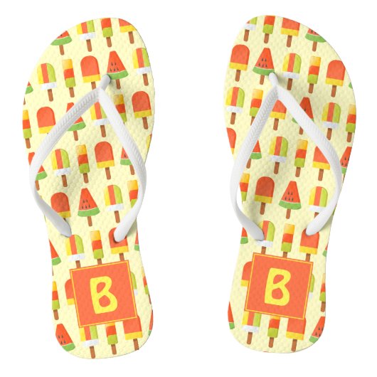 Tongs Summer Ice Lollies Pattern Monogram (Semelle)