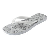 Tongs Superman S-Shield | Logo Simple Black Outline (Incliné)