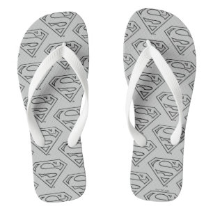 Tongs Superman S-Shield   Logo Simple Black Outline