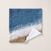 Tongs sur le sable de la plage (Gant de toilette)