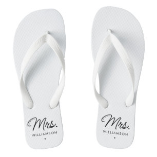 Tongs Sur Mesure, Mme Est. Script élégant moderne nouvel