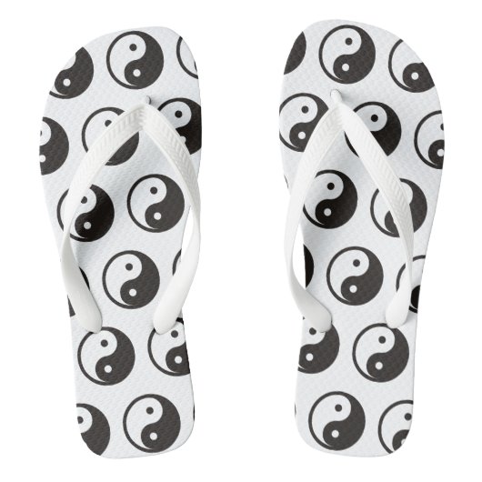 Tongs Symbole Yin Yang - tatouage solide (Semelle)
