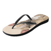 Tongs Tableau Français Bulldog (Sable) - Joli Original D (Incliné)