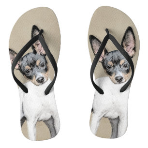 Tongs Tableau Rat Terrier - Cute Original Chien Art