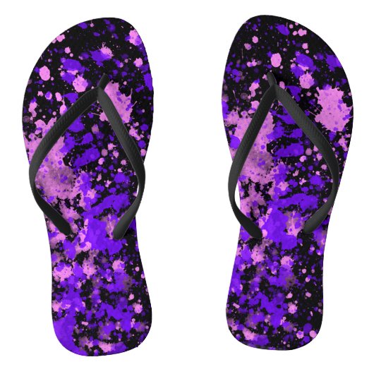 Tongs Taches de peinture violette (Semelle)