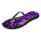Tongs Taches de peinture violette (Incliné)