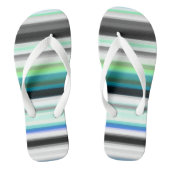 Tongs Tailles Abstraites turquoise, bleue et grise (Semelle)