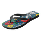Tongs Tapis de fleurs au coquelicot (Incliné)