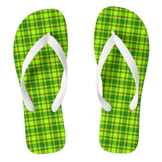 Tongs Tartan rouge vert À damiers Motif plaid-55788 (Semelle)