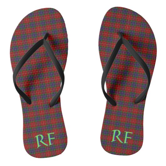 Tongs Tarte officielle Fraser avec monogramme / initiale (Semelle)