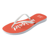 Tongs Team Bride Peach et White Personnalisé (Incliné)