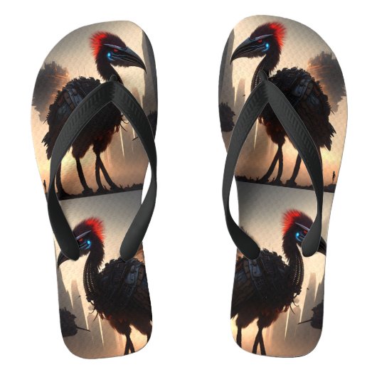Tongs "Techno-Feathers : Le robot futuriste Emu" (Semelle)