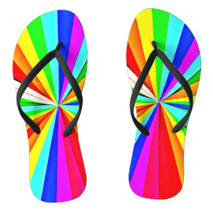Tongs Teintes Vives Captivantes Motif Coloré