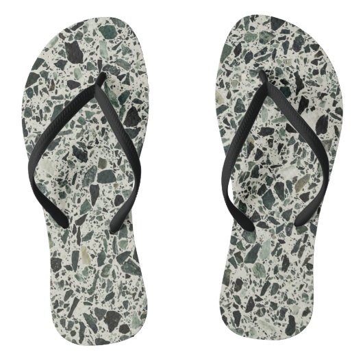 Tongs Terrazzo Vert Moderne (Semelle)