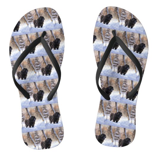 Tongs Terre-Neuve Laissons neiger Noël (Semelle)