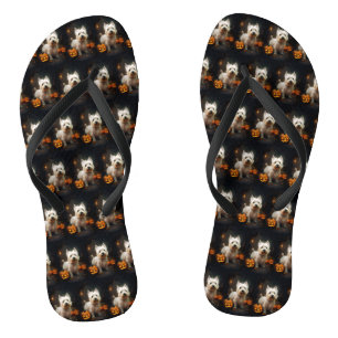 Tongs Terrier West Highland White Halloween Citrouilles