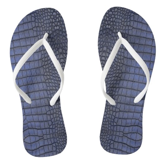 Tongs Texture de l'alligator de cobalt (Semelle)