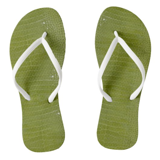 Tongs Texture de l'alligator vert citron (Semelle)