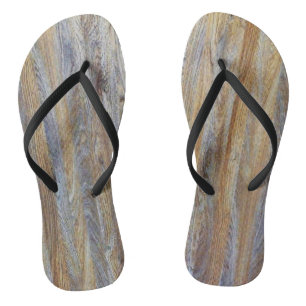 Tongs Texture du grain de bois no 3