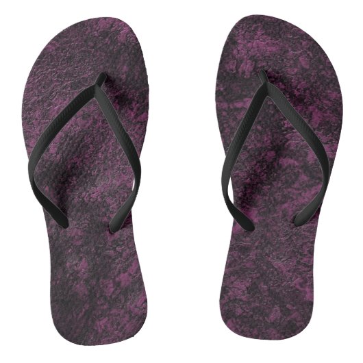 Tongs Texture en cuir bordeaux (Semelle)